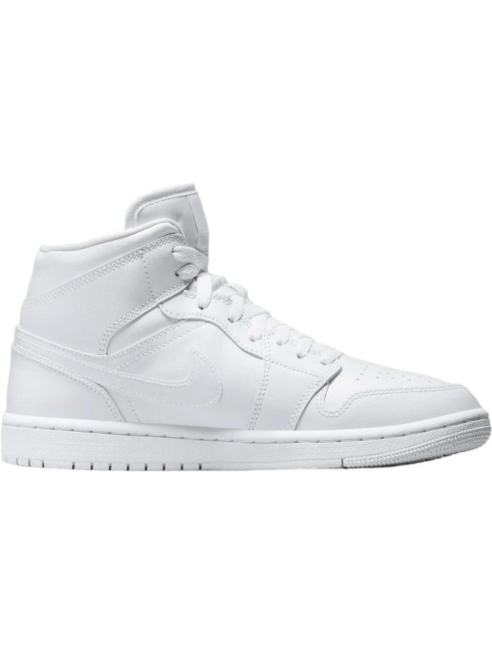 Air Jordan 1 Mid Triple White Women's Size 7 Sneakers NEW
